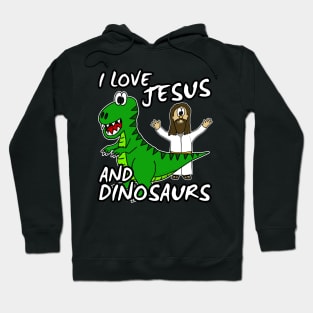 I Love Jesus And Dinosaurs Church Humor Hoodie